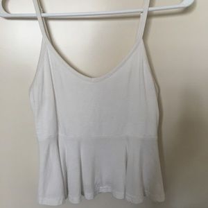 White babydoll crop top